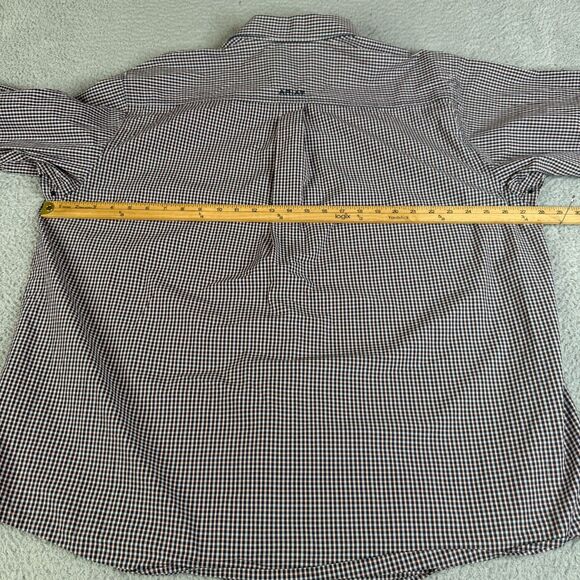 ARIAT Pro Series Shirt Mens 2XL Red Black Check Button Down Western Rodeo - Picture 11 of 13